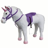 Sunkid Reittier Pferd Einhorn mit Sound, ca. 50 cm (Sitzhöhe), Tragkraft ca. 100KG