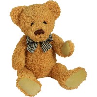 Classic Bär, mit grün-gelber Schleife, goldbraun, 22cm 4016833126257